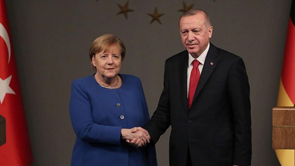 Erdoğan Almanya Başbakanı Merkel ile Görüştü