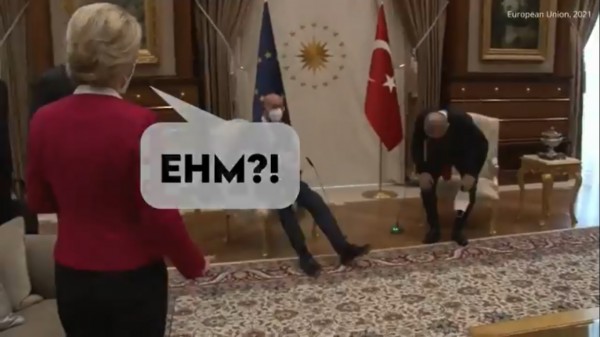 Tayyip Erdoğan Koltuğa Kuruldu, AB Komisyonu Başkanı Ayakta Şaşakaldı