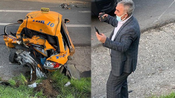 Kaza Yapan Arkadaşının Aracını Görünce Gözyaşlarına Engel Olamadı