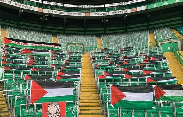 Celtic Taraftarı, Stadyumu Filistin Bayraklarıyla Donattı: