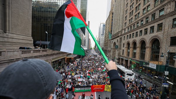 New York İsrail Başkonsolosluğu Önünde Filistin Protestosu