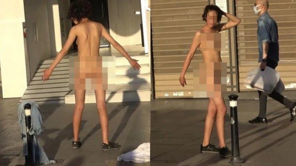 Faslı Turist Kadın Taksim'de Soyundu