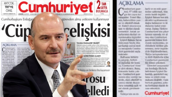 Cumhuriyet'yen Soylu'ya Cevap Geldi