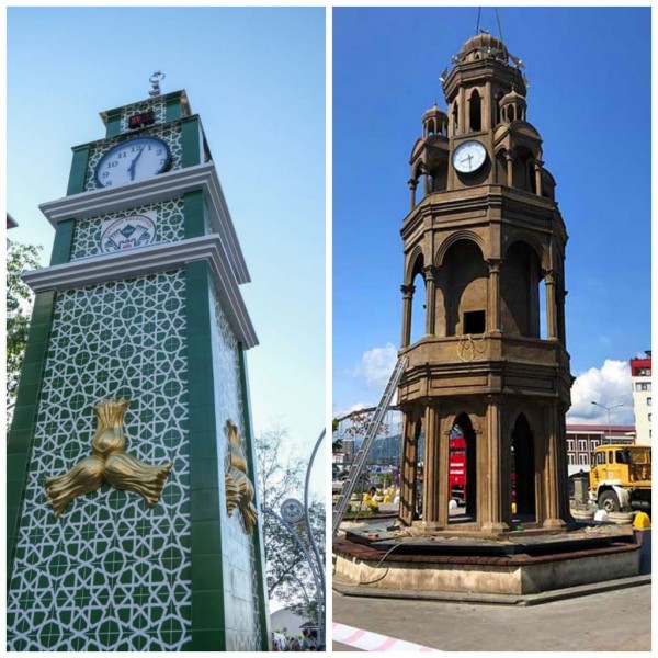 Çanlar Giresun İçin Çalınca Yıkıp Yeni Kuleyi Fayanstan Yaptılar