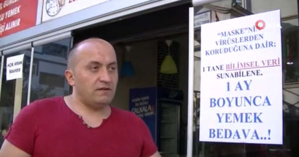 Maskenin Koruyuculuğuna Dair Bilimsel Veri Sunanlara Bedava Yemek