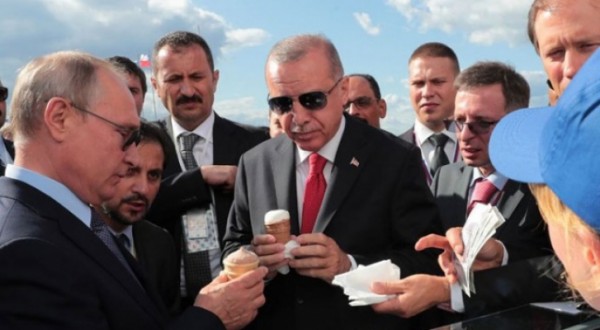 AKP'li Cumhurbaşkanı Erdoğan Rus Diktatörü Putin İle Görüştü