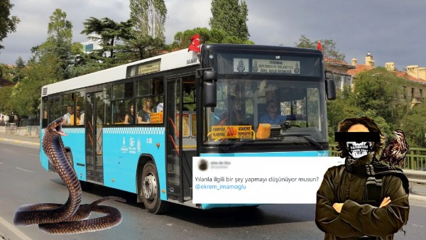 İETT Otobüsünde Yılan Paniği
