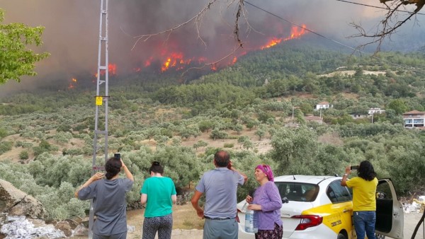 Muğla Yatağan'daki Orman Yangını Aydın Çine'ye Sıçradı