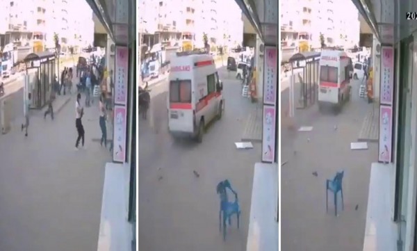 Şırnak'ta Bir Şahıs Ambulans Kaçırarak Vatandaşların Üzerine Sürdü
