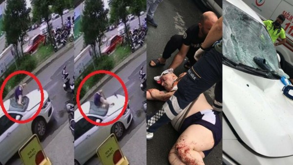 4’üncü Kattan Otomobilin Üzerine Düştü