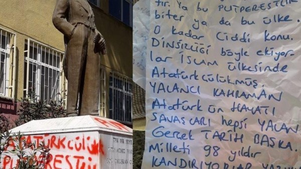 Atatürk Büstüne Saldırdı, İlk Duruşmada Tahliye Oldu