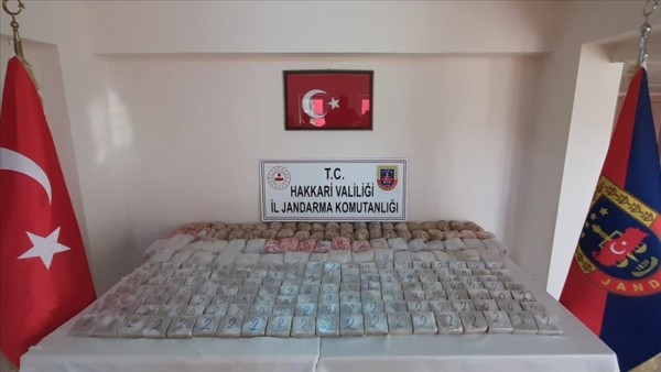 Hakkari Yüksekova'da Toprağa Gömülü 160 Kilo Eroin Ele Geçirildi