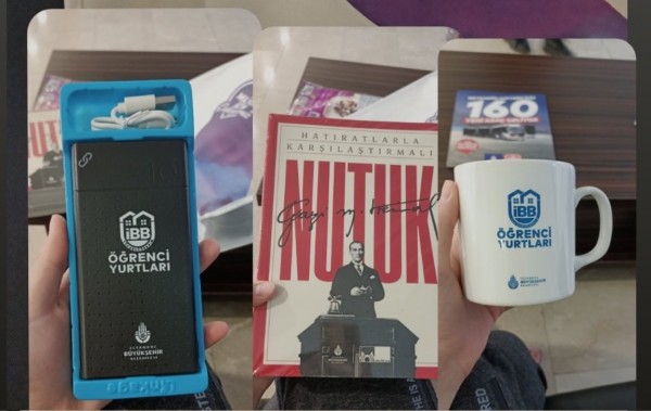 İBB Öğrencilere Powerbank, Termos, Bardak ve Nutuk Hediye Etti