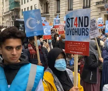 Londra'da Uygur Soykırımına Karşı Protesto