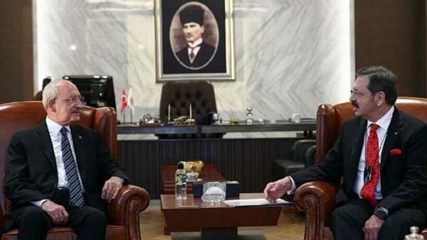Kılıçdaroğlu, TOBB Başkanı Hisarcıklıoğlu'yla Görüştü