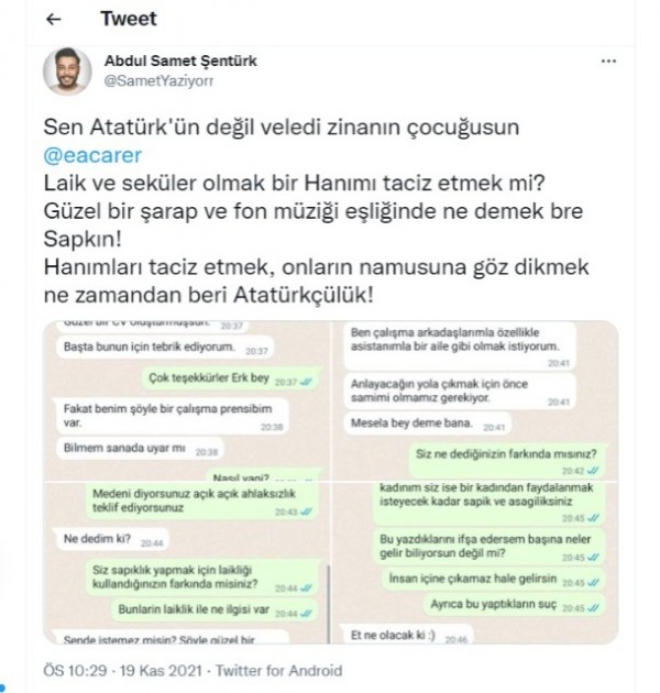 TÜGVA Yöneticisinin Tacizini İfşalayan Gazeteciye Komplo