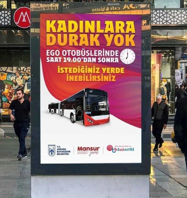 Ankara’da 'Kadınlara Durak Yok'