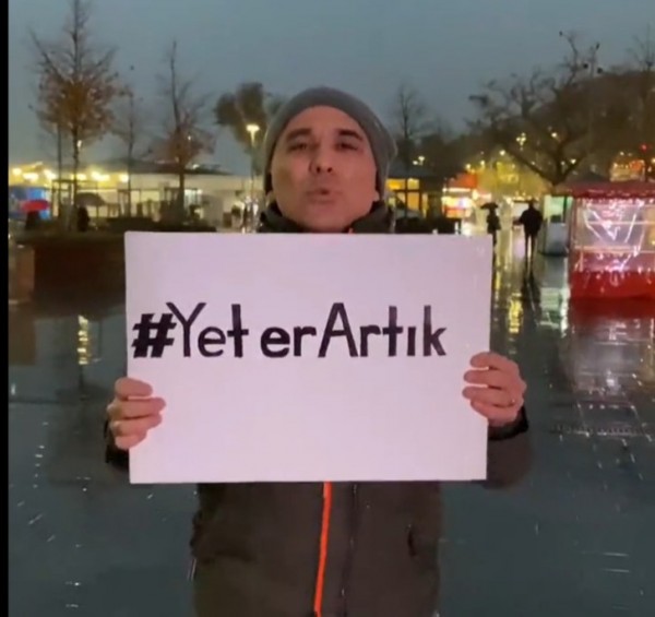 İYİ Partili Taylan Yıldız'dan Tek Kişilik Protesto