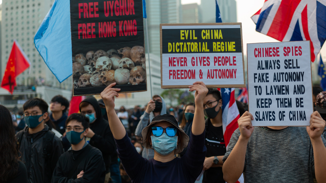 Hong Kong'dan Doğu Türkistan'a Destek