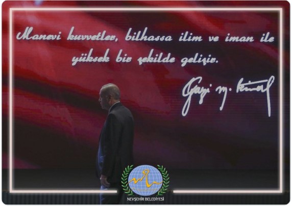 AKP'li Belediye 10 Kasım'da Atatürk Yerine Erdoğan'ı paylaştı