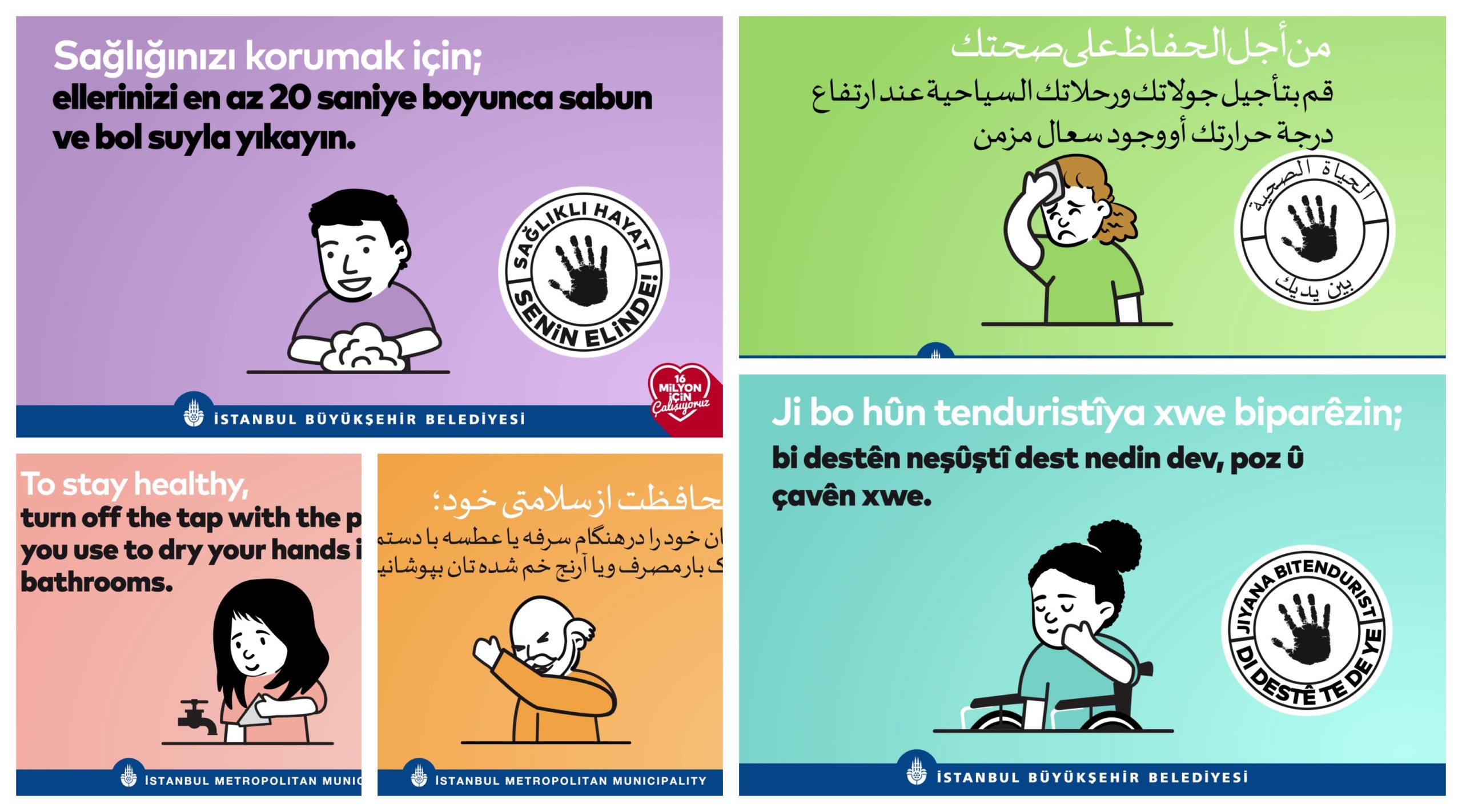 İBB'den Koronavirüs'e Anons ve Afiş