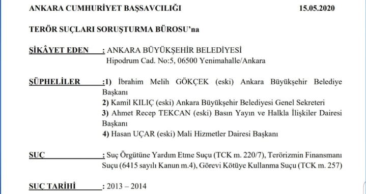 ABB Başkanı Mansur Yavaş'tan Gökçek Hakkında Suç Duyurusu
