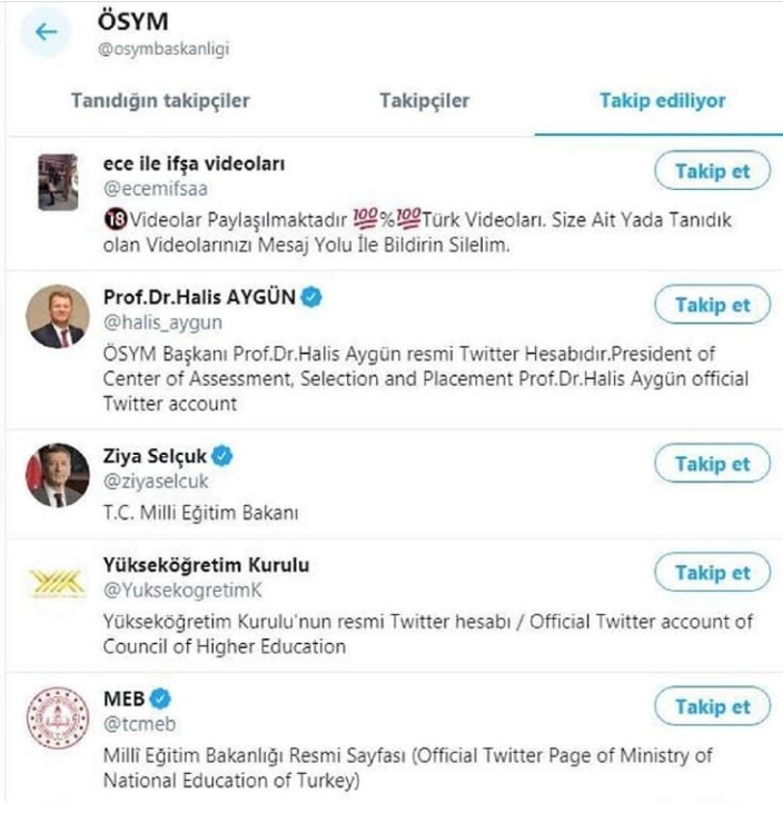ÖSYM'den Cinsel İçerikli Takip Skandalı