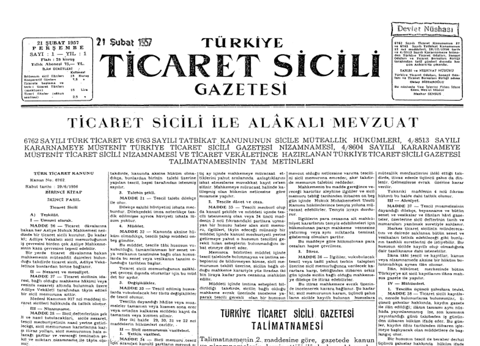 Ticaret Sicili Gazetesi Arşivi Dijitale Aktarılıyor