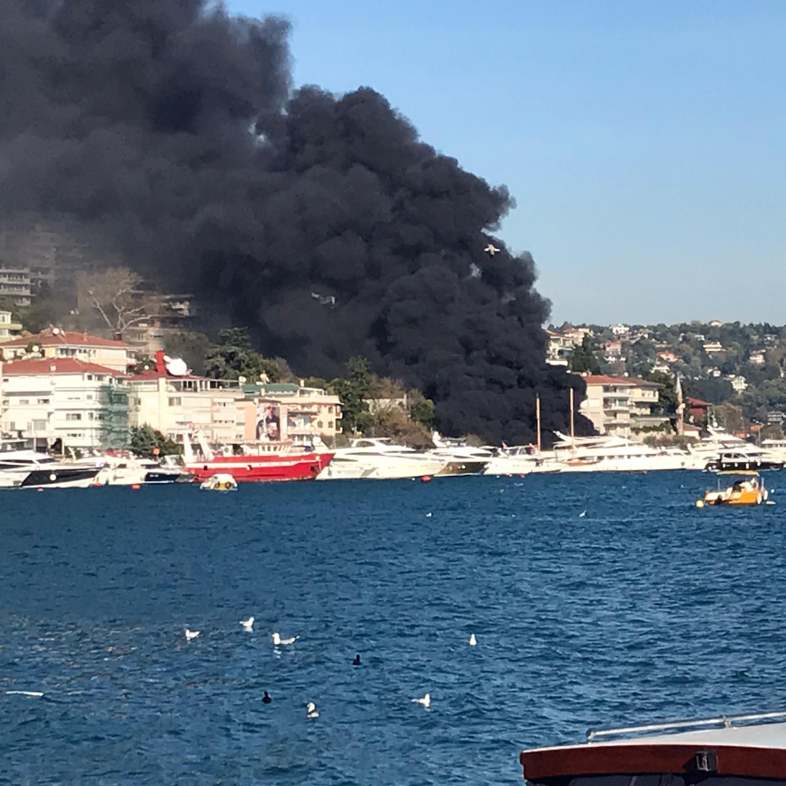 Bebek'te Tekne Yangını