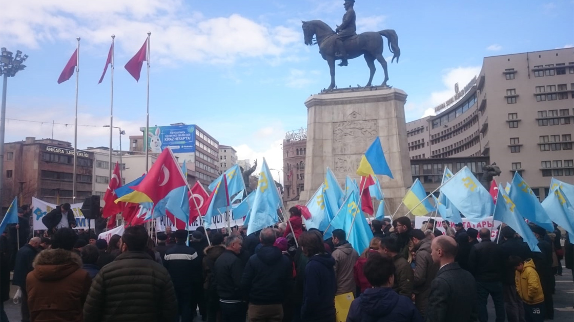Kırım'daki Rus İşgalciliğinin 6. Yılı Ankara'da Protesto Edildi